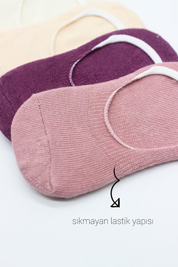Bistil Kız Erkek Bebek Silikonlu Organik Basic Babet Çorap - 5