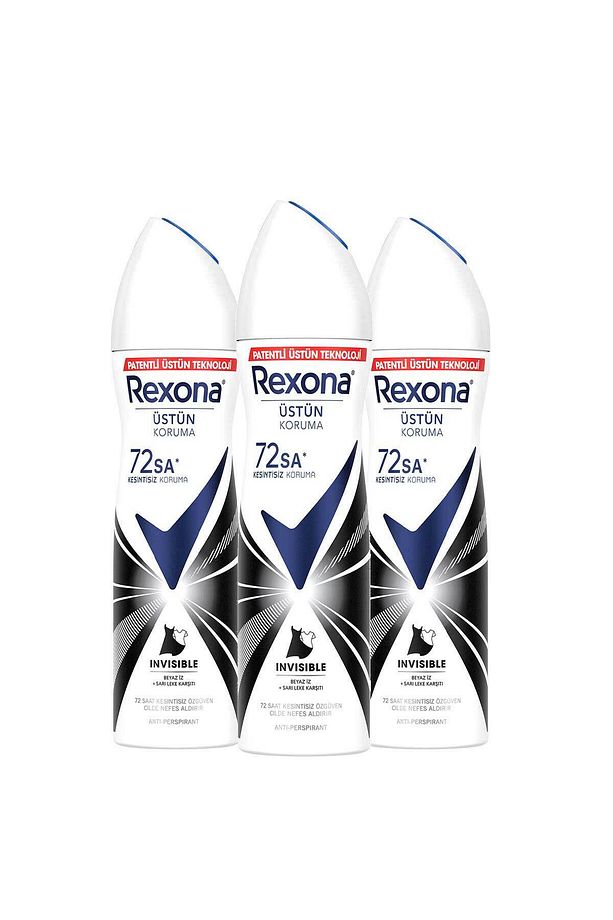 Kadın Sprey Deodorant Invisible 72 Saat Kesintisiz Koruma 150 ml X3 - 3