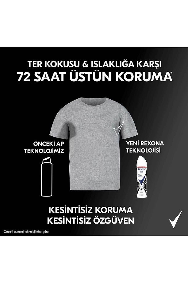 Kadın Sprey Deodorant Invisible 72 Saat Kesintisiz Koruma 150 ml X3 - 8