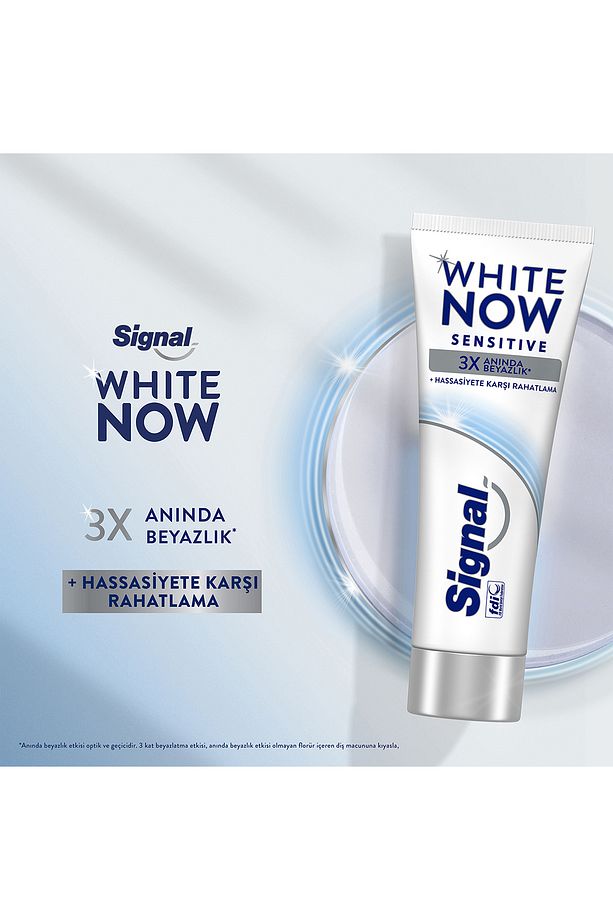 White Now Sensitive Hassas Dişler Için Beyazlatıcı Diş Macunu 75ml X2 - 3