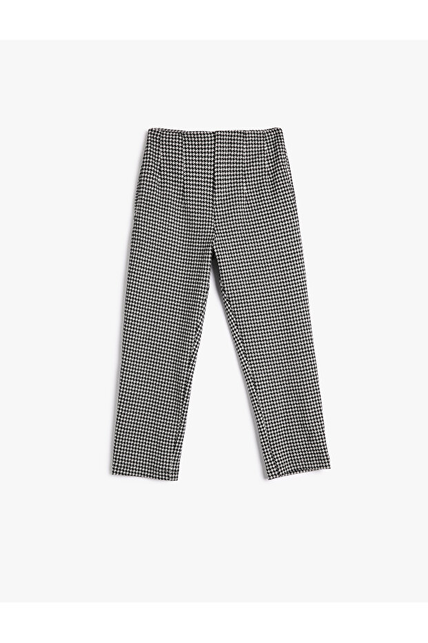 Trousers High Waist Pleat Detailed Soft Textured Elastic Waist