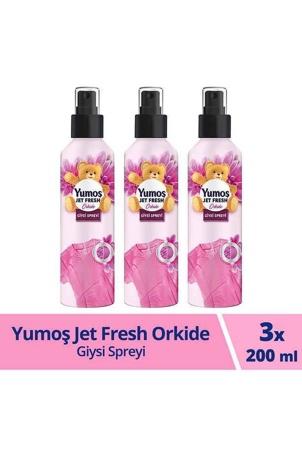 Jet Fresh Giysi Spreyi Yıkamadan Ferah Koku Ve Ütü Etkisi Orkide 200 ml X3 - 1