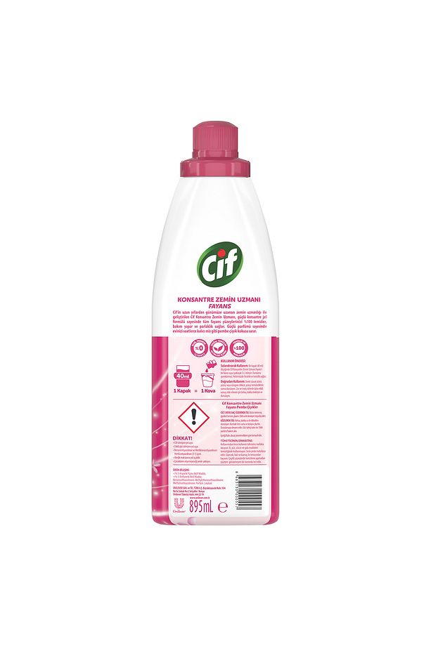 Konsantre Zemin Uzmanı Fayans Pembe Çiçekler %100 Temizlik Ve Parlaklık 895 ml 2adet - 9