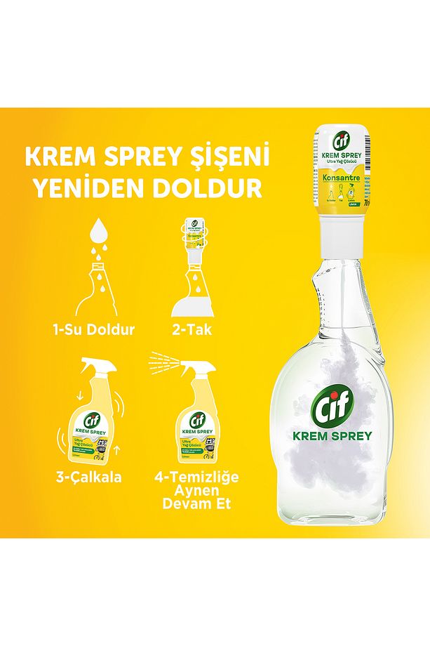 Krem Sprey Limon 750ml Amonyak Konsantre Amonyak 70ml Limon Mikrofiber Bez Hediye - 7