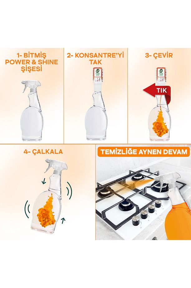 Konsantre Kapsül Mutfak Temizleyici 10 Kat Konsantre Zorlu Yağları %100 Çözer 70ml 4adet - 6