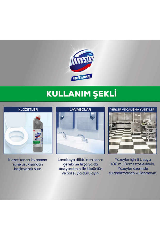 Profesyonel Çamaşır Suyu Yoğun Kıvamlı Formül 1250 ml X3 - 6