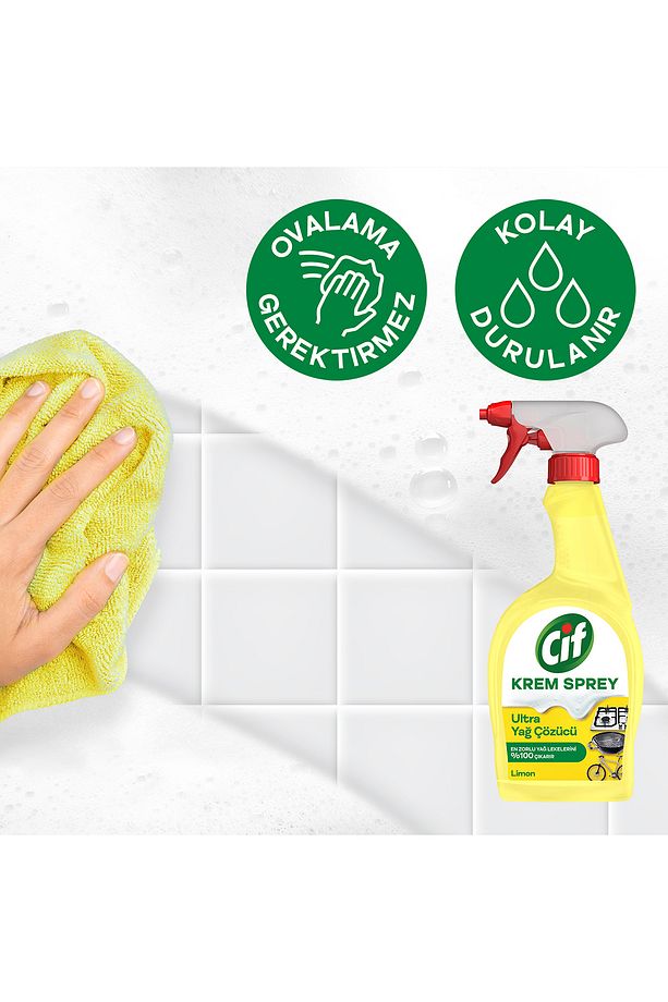 Krem Sprey Limon 750ml Amonyak Konsantre Amonyak 70ml Limon Mikrofiber Bez Hediye - 9