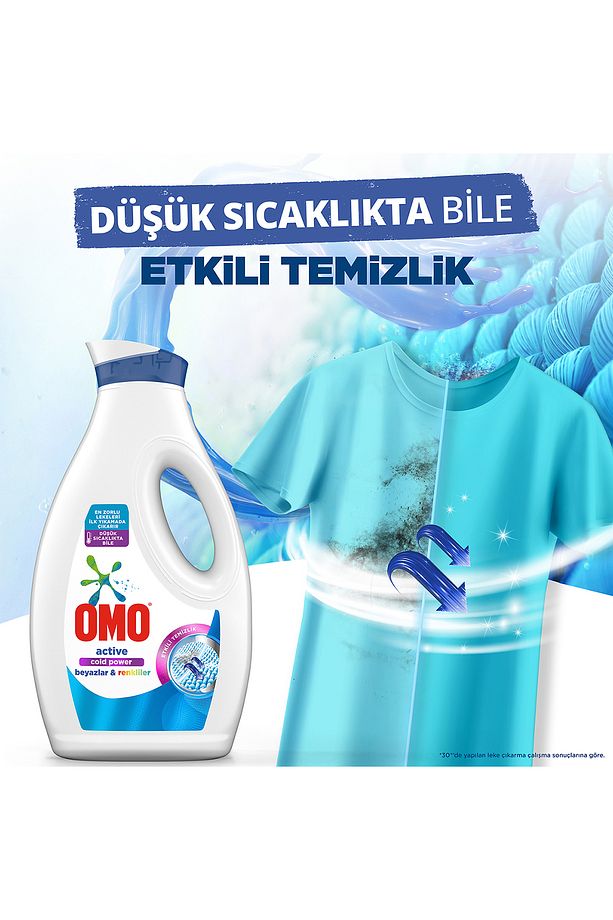 Sıvı Active Cold Power Beyazlar Ve Renkliler Için Çamaşır Deterjanı 1690 ml X3 - 4