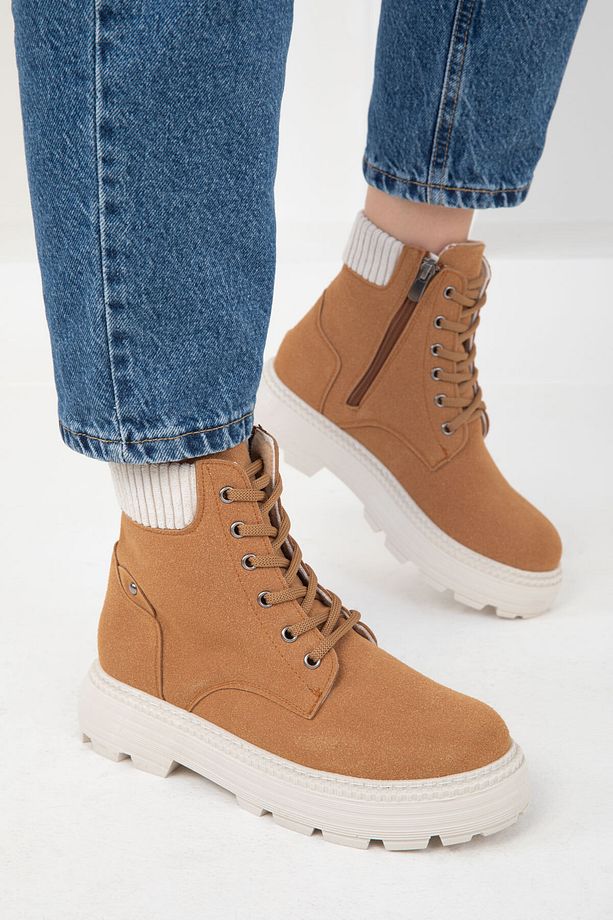 Taba Süet Kadın Bot & Bootie 19948 - 5