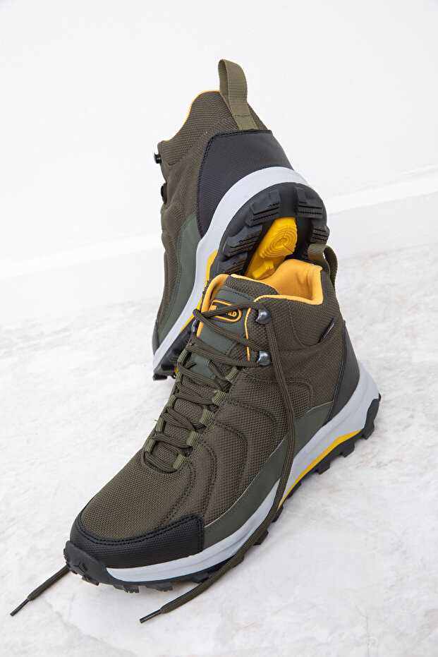 Férfi csizmák és csizmák, khaki-sárga 19632 - 6