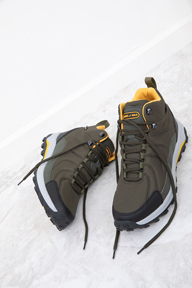 Férfi csizmák és csizmák, khaki-sárga 19632 - 1