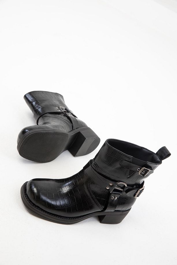 Siyah Krako Kadın Bot & Bootie 19678 - 4