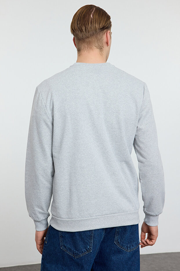 Gri Melanj Regular/Normal Kesim Basic Sweatshirt TMNAW21SW1208 - 5
