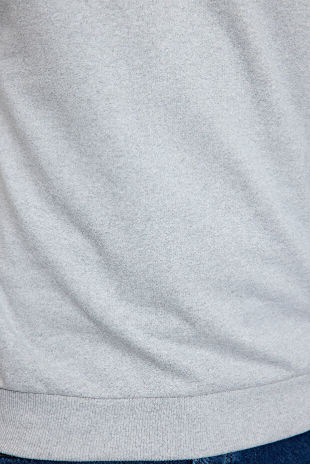 Gri Melanj Regular/Normal Kesim Basic Sweatshirt TMNAW21SW1208 - 4