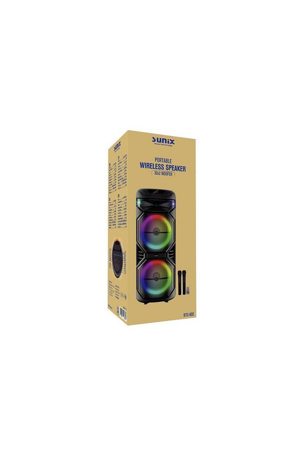 60w 12v/4500 Mah Çift Mikrofonlu 30x2 Woofer 110 Cm Bluetooth Hoparlör Bts-80s - 3