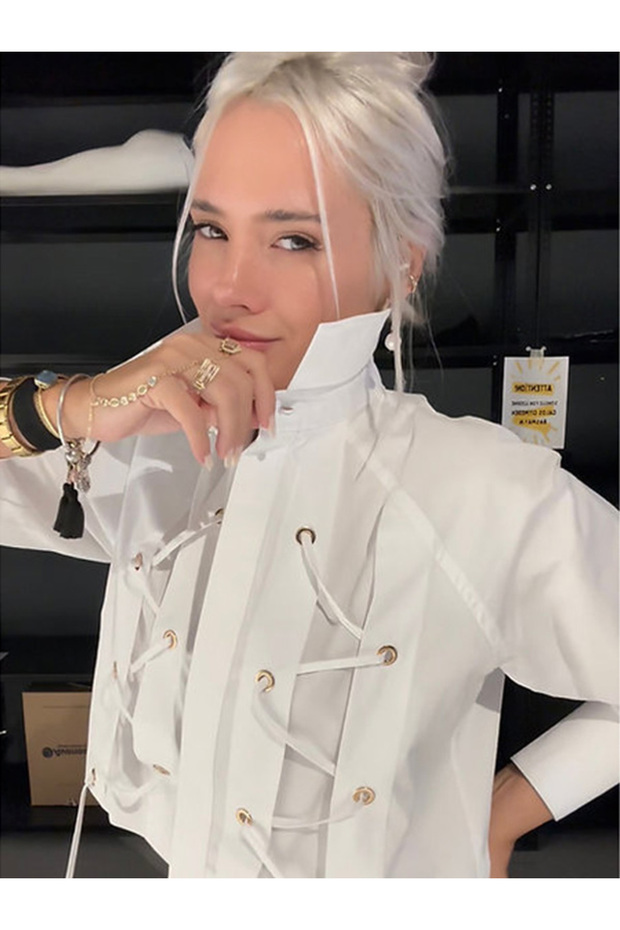 Tasarım Crop Gömlek - 1