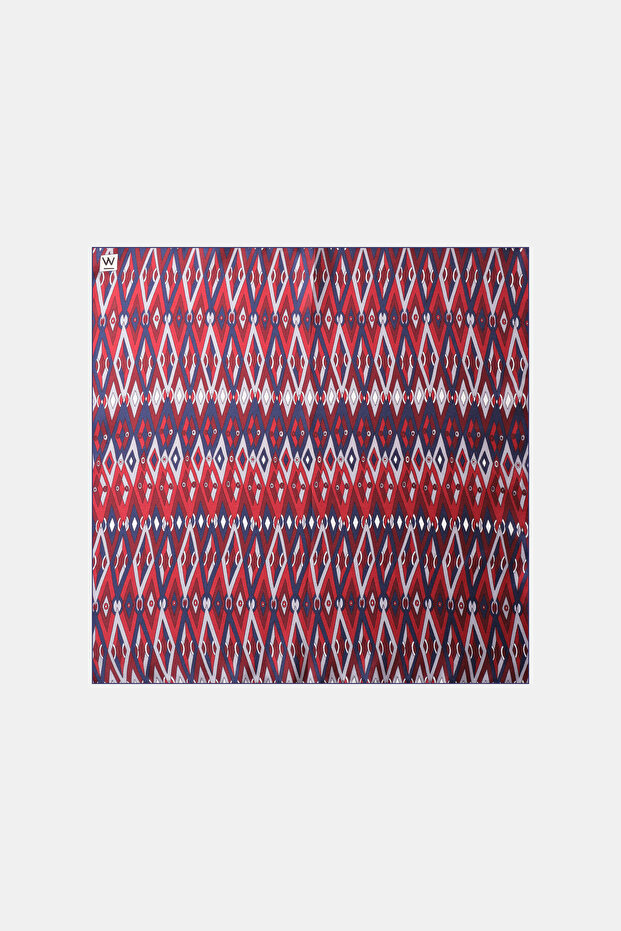 LACİVERT İPEK MENDİL - 1