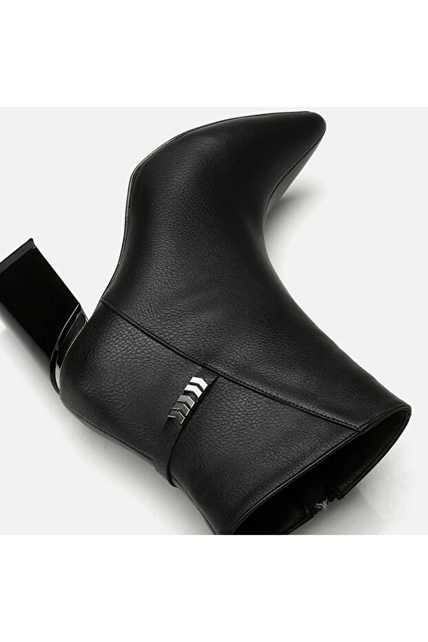 Siyah Kadın Topuklu Bot - 7