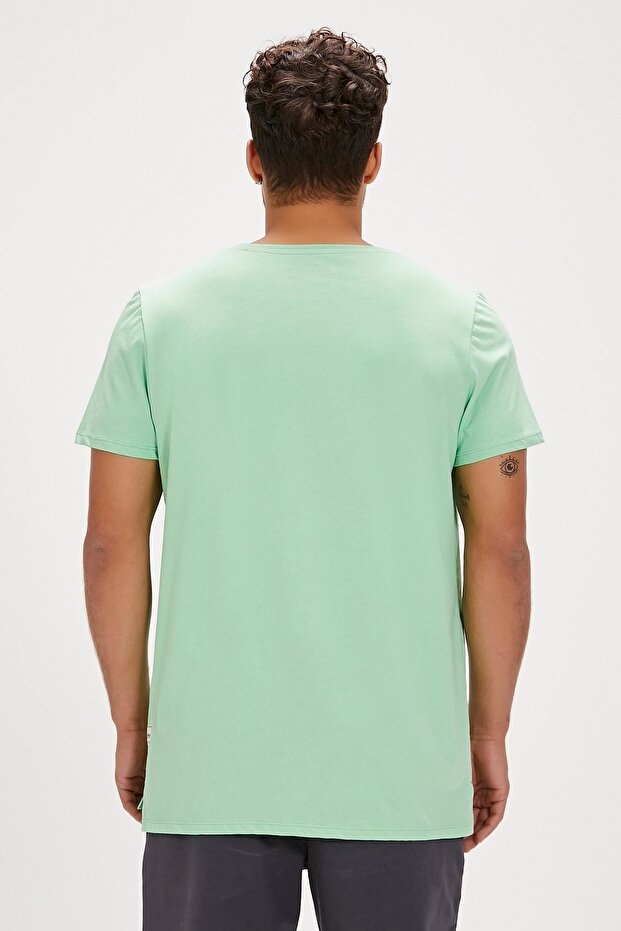 Major Yeşil Basic Erkek Tişört - 5