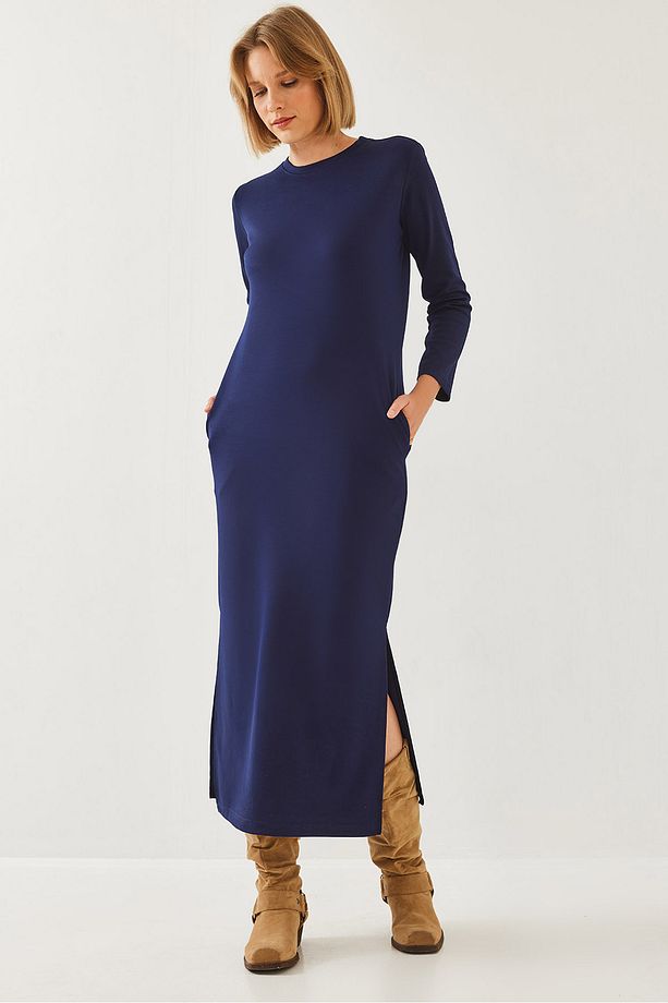 Kadın Modal Kumaş Uzun Elbise 60351127 - 1