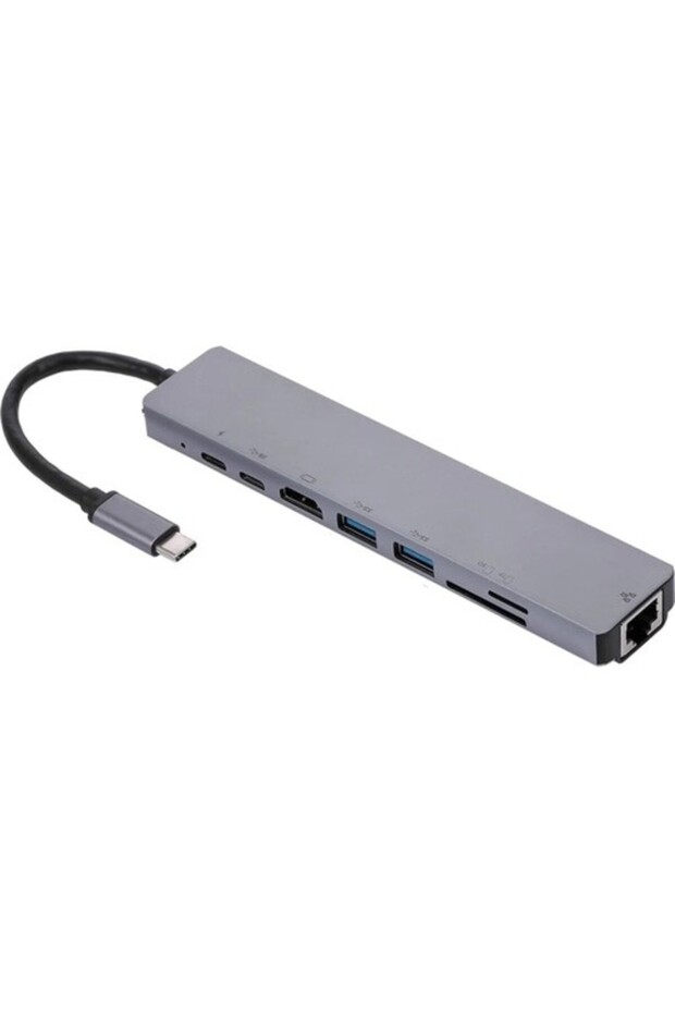 Type C 8 Port 4k Hdmi -usb 3.0-typc-c Kart Okuyucu - 1