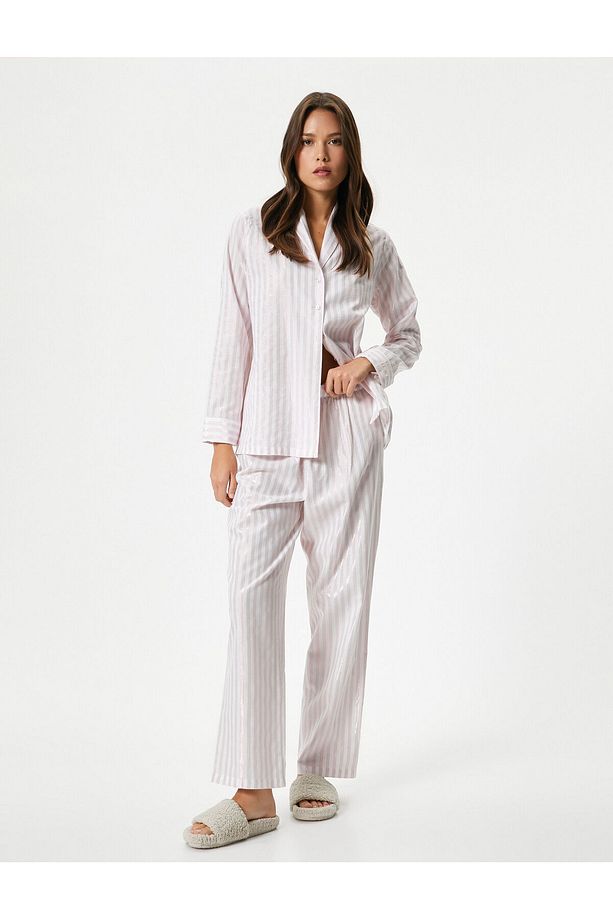 Pijama Altı Düz Paça Beli Lastikli - 1