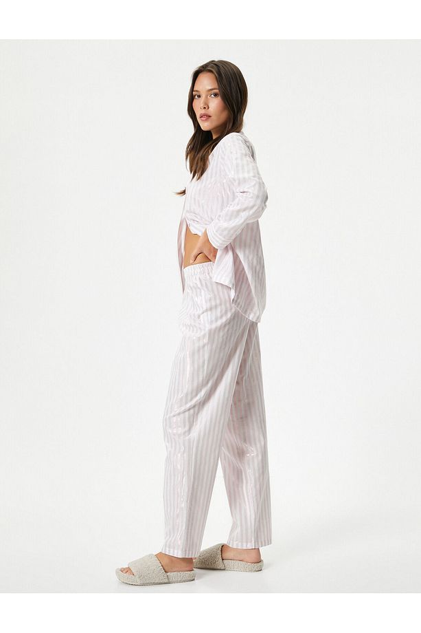 Pijama Altı Düz Paça Beli Lastikli - 2