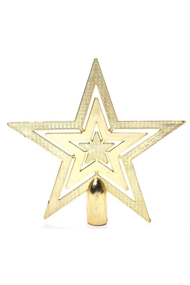 Christmas Pine Tree Ornament 18 cm Gold Star Tepelik