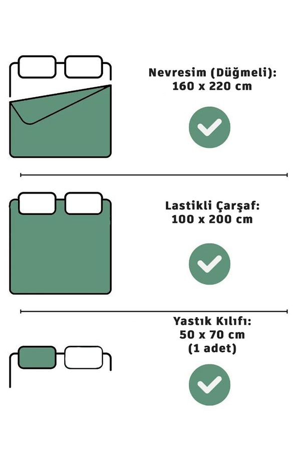 Lastikli Çarşaflı Tek Kişilik Nevresim Takımı Monyell - 5