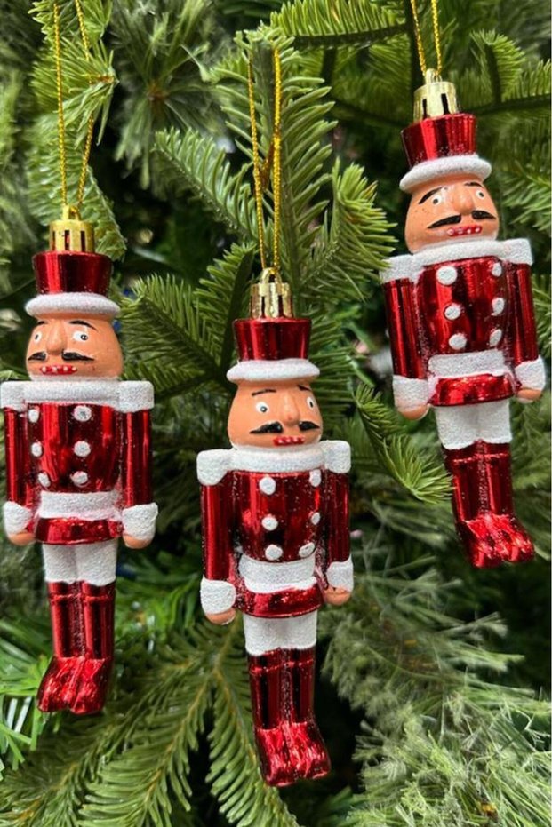 Firefly Cracker Lead Soldier Figure 13 cm Set of Three Christmas Tree, Home, Office, Door Ornament