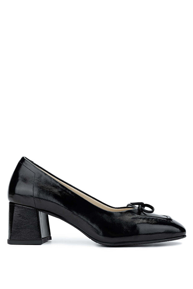 Women's Genuine Leather Black Patent Leather High Heels