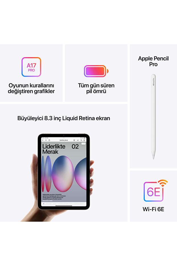 iPad mini Wi-Fi 256GB - Mavi - 6