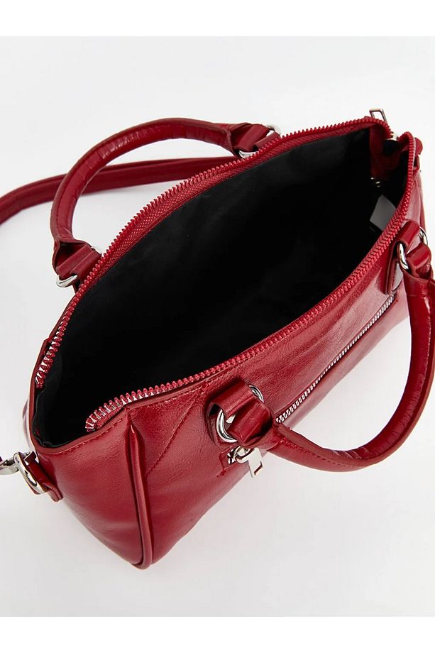 LCW ACCESSORIES Bordo Çıkarılabilir Askılı Kadın Omuz Çantası - 3