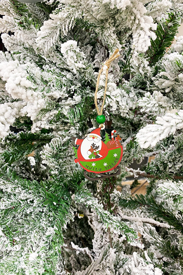 Christmas Tree Ornament Wooden Figures 3 Pieces