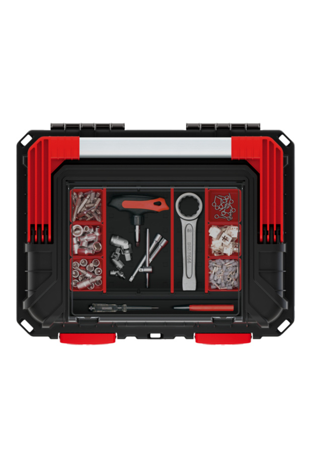 45 Multi Compartment Heavy Tool Box with Foldable Handle - 5