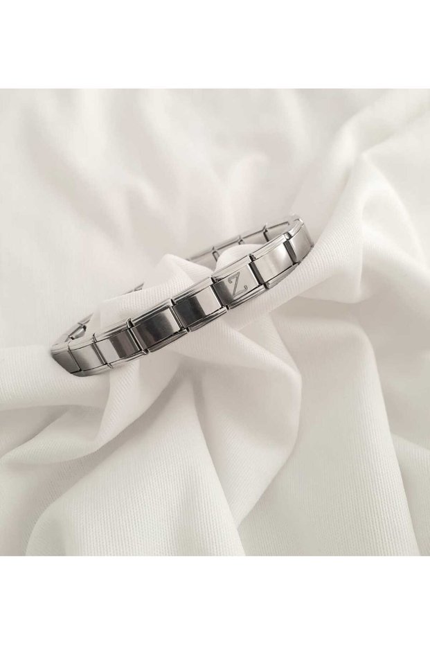 Steel Z Letter Italian Bracelet