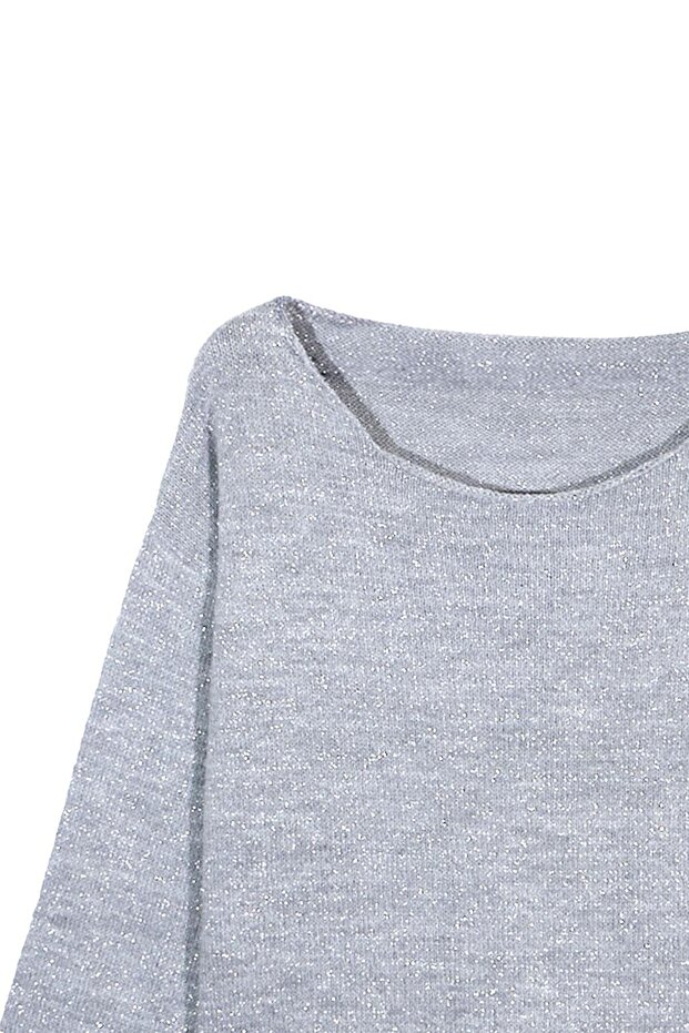 Gri Simli Triko Kazak - 6