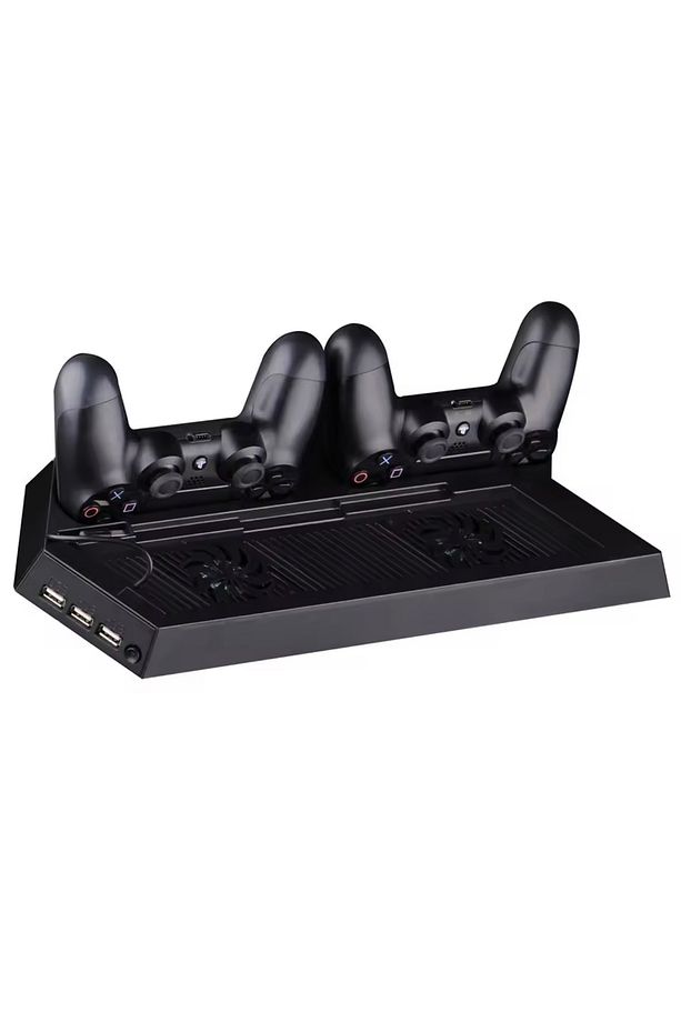 PS4 PRO SLİM Sogutma için Dikey Stand İstasyonu 2`li Gamepad Şarj İstasyonu - 3