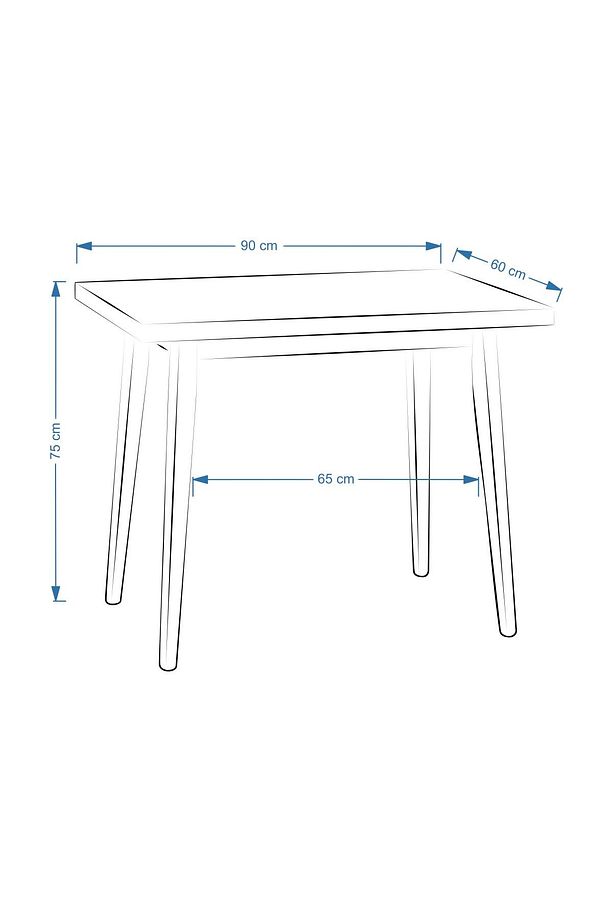 Eames Sandalye Avanos Ahşap Mdf Mutfak Masası Takımı - 60x90 Cm - 5