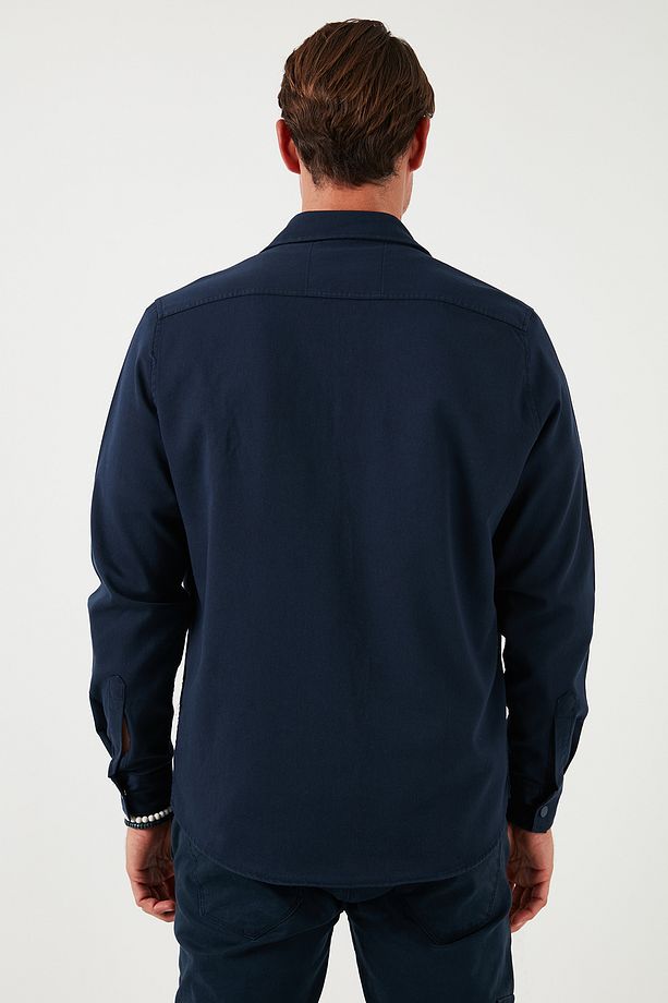 Pamuklu Regular Fit Çift Cepli Gömlek Erkek Gömlek Cf24w116927 - 8