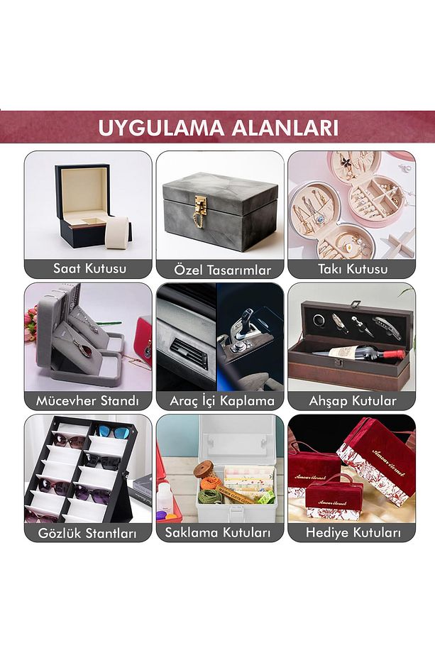 Yapışkanlı Alkantara Nubuk Tipi Kumaş 48 Cm X 100 Cm Camel - 4