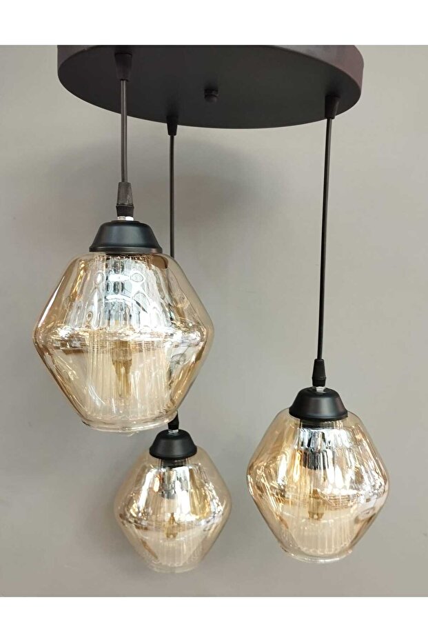 3 LÜ SARKIT MODERN CAM AVİZE - 1