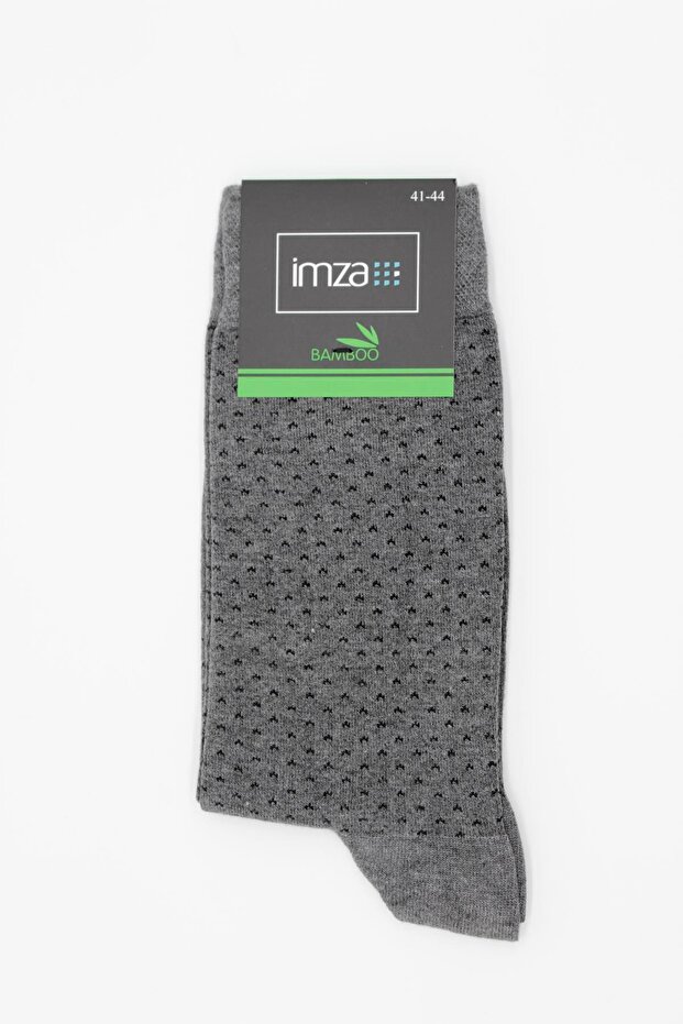 Gray Patterned Bamboo Elastane Socks 1060235107 - 1