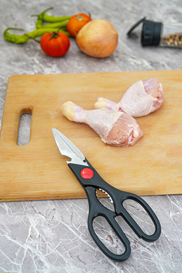 مقص مطبخ حاد للغاية متعدد الأغراض، مقص لحم الدجاج والخضروات - 7