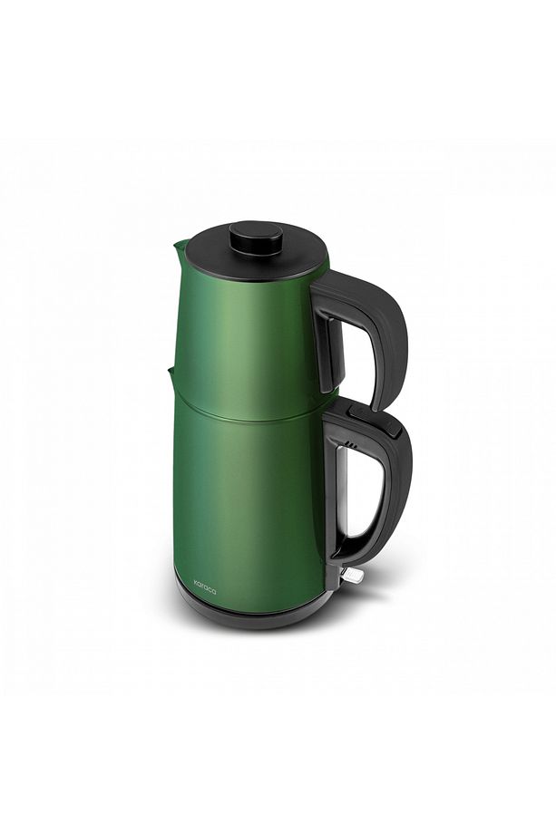 Gastro Dem 2 in 1 Çelik Inox Çay Makinesi ve Su Isıtıcısı Emerald Green - 2