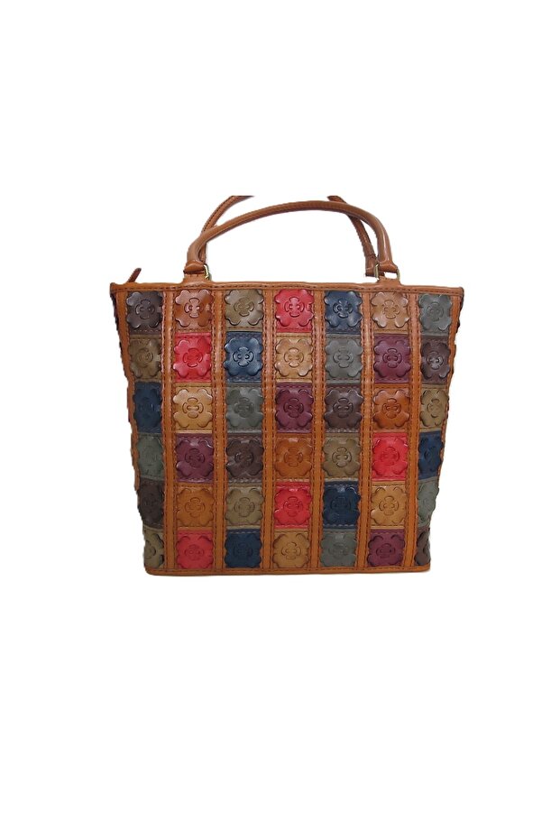 Handmade Deri Omuz Çantası (Flora Multi) - 2