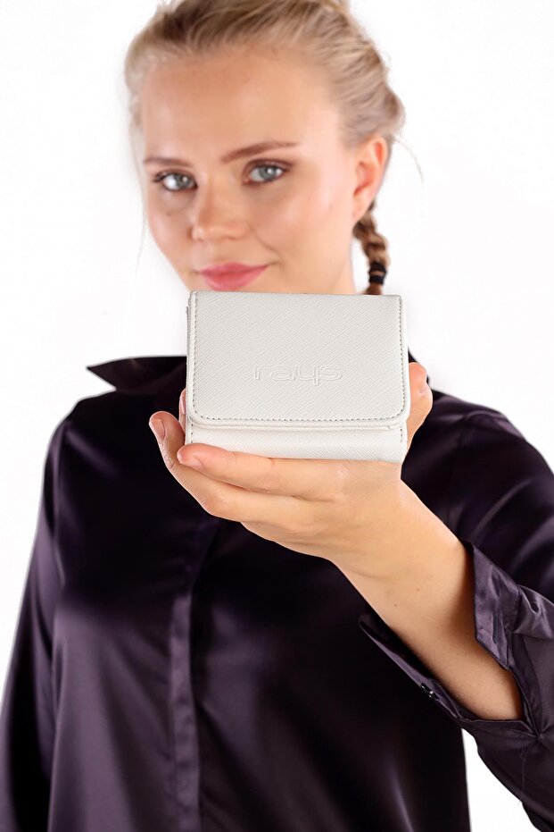 محفظة صغيرة بيضاء كلاسيكية موديل 026 - 5