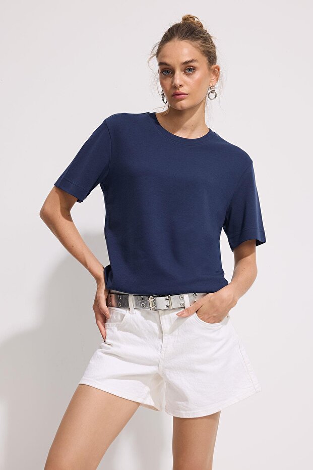 Premium Pamuk Basic Tshirt Kadın - 2