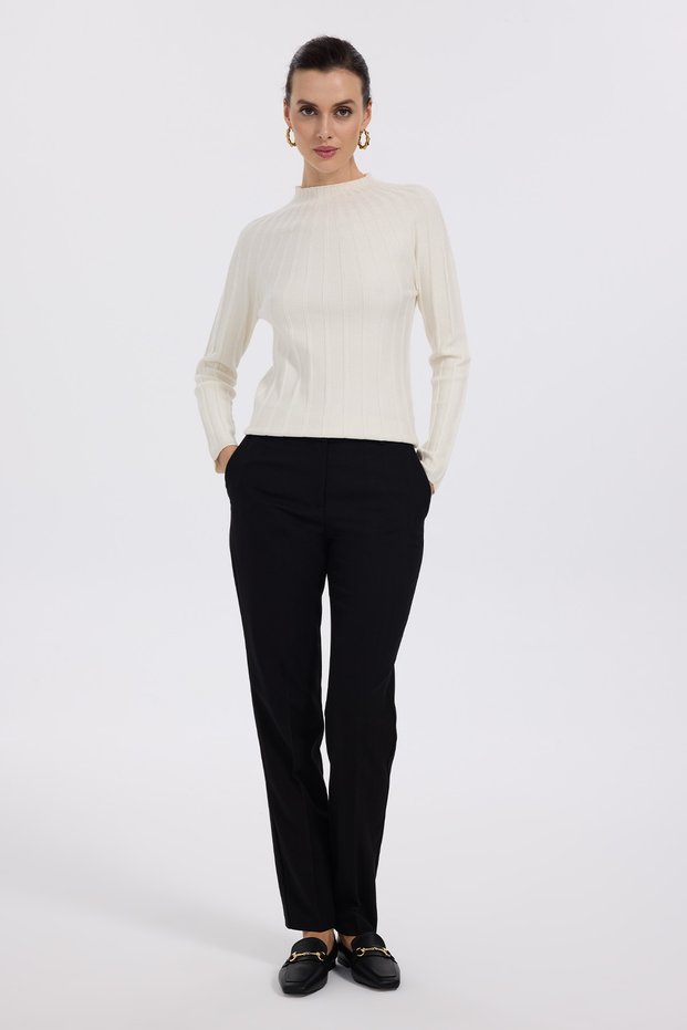 Side Pocket Skinny Leg Trousers Black