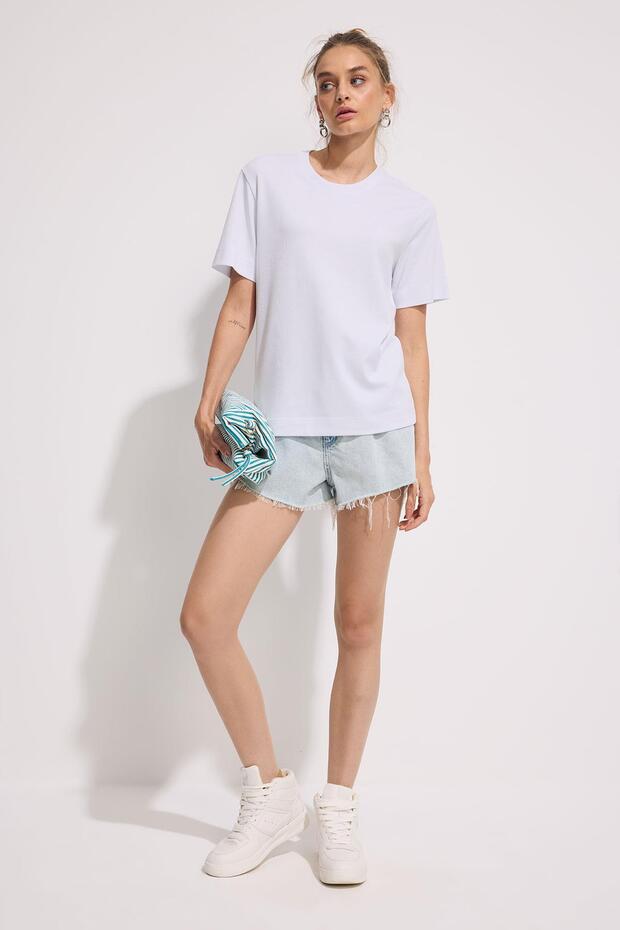 Premium Pamuk Basic Tshirt Kadın - 2